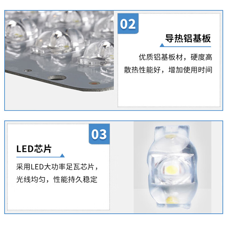 铭青 LED路灯头灯芯光源板维修配件 新星款40W 光源+驱动